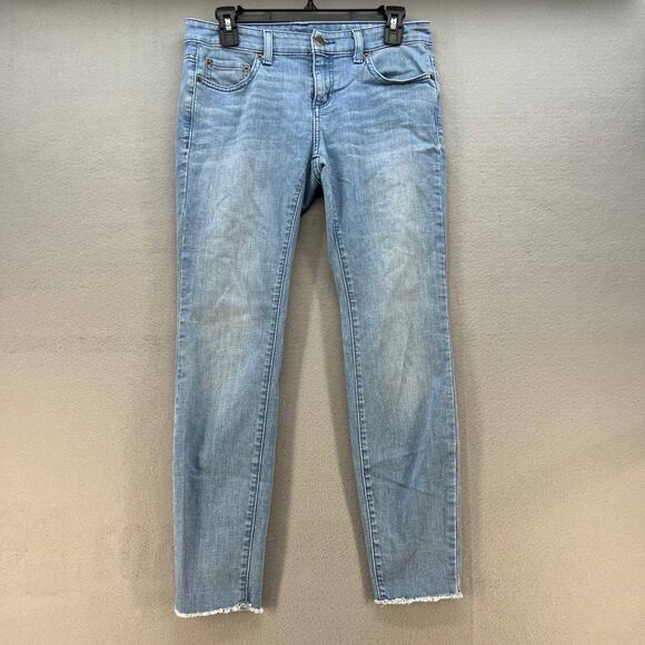 Vineyard Vines Denim - Vineyard Vines Women's Skinny Raw Hem Preppy Size 2 Blue Light Wash